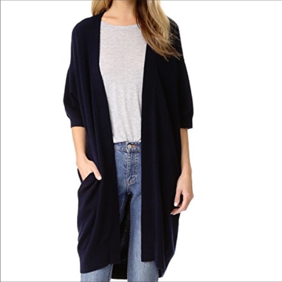 Vince Sweaters - Vince Black Cashmere Blend Open Cardigan